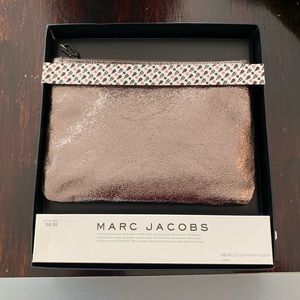 Marc jacobs metallic leather pouch